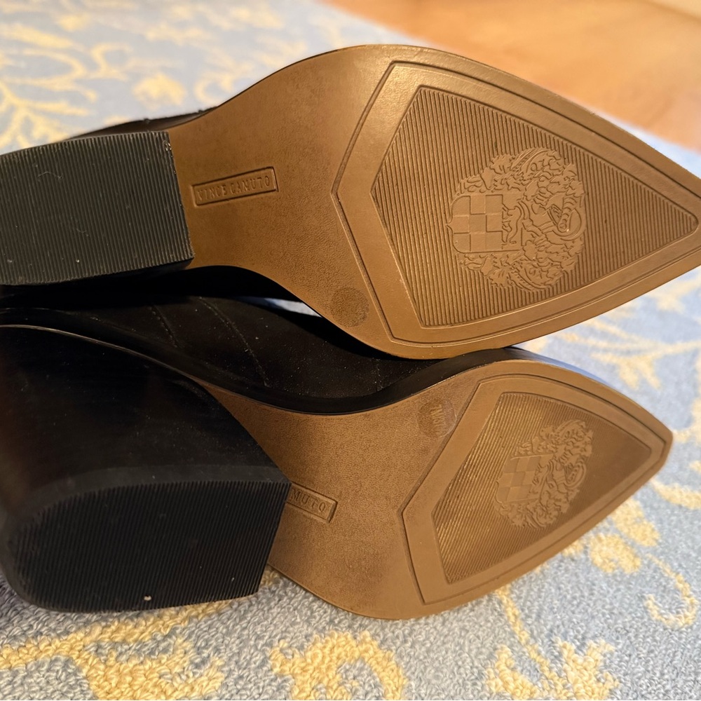 Vince Camuto Black Suede Ankle Booties - Picture 3 of 3